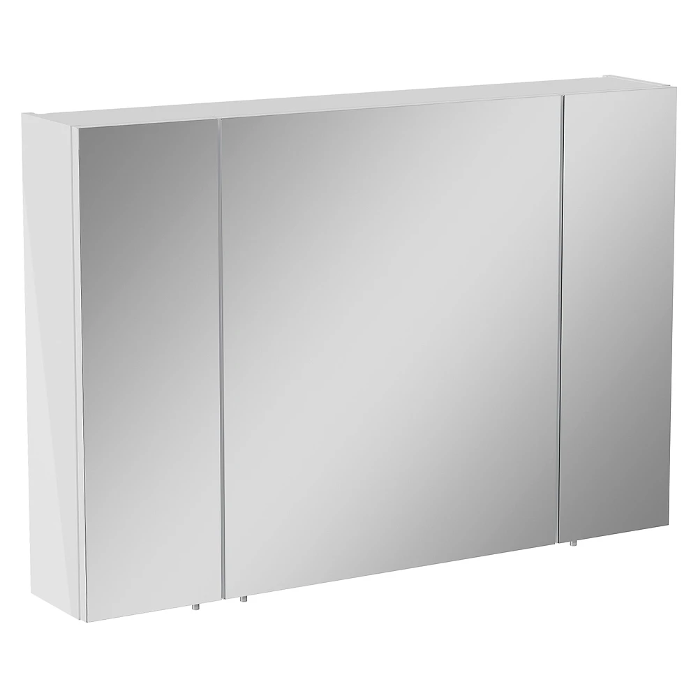 Vitra Mia Asimetrik 100 Cm Parlak Beyaz Üç Kapaklı Dolaplı Ayna