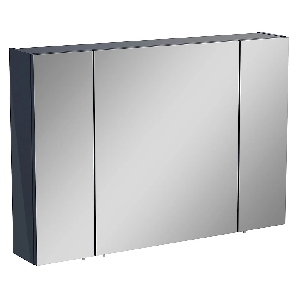 Vitra Mia Asimetrik 100 Cm Parlak Antrasit Üç Kapaklı Dolaplı Ayna