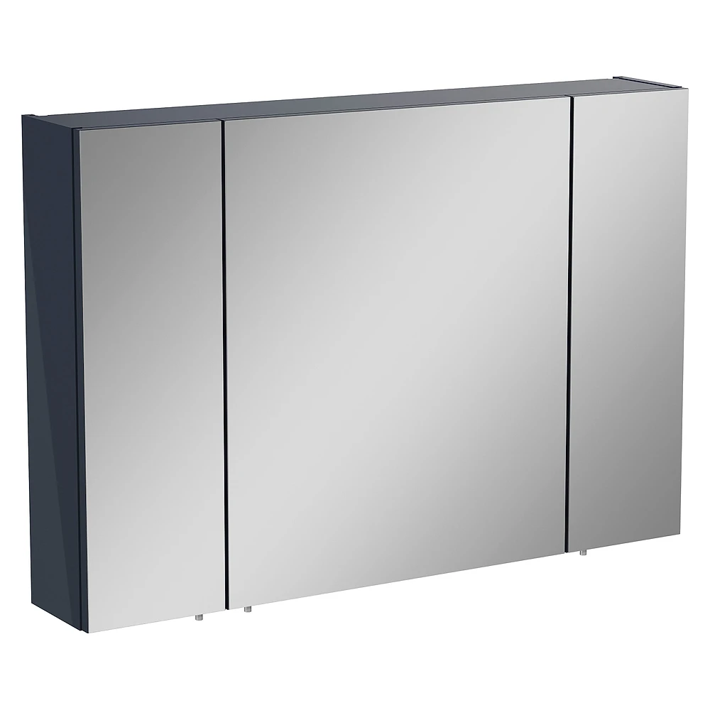 Vitra Mia Asimetrik 100 Cm Parlak Antrasit Üç Kapaklı Dolaplı Ayna