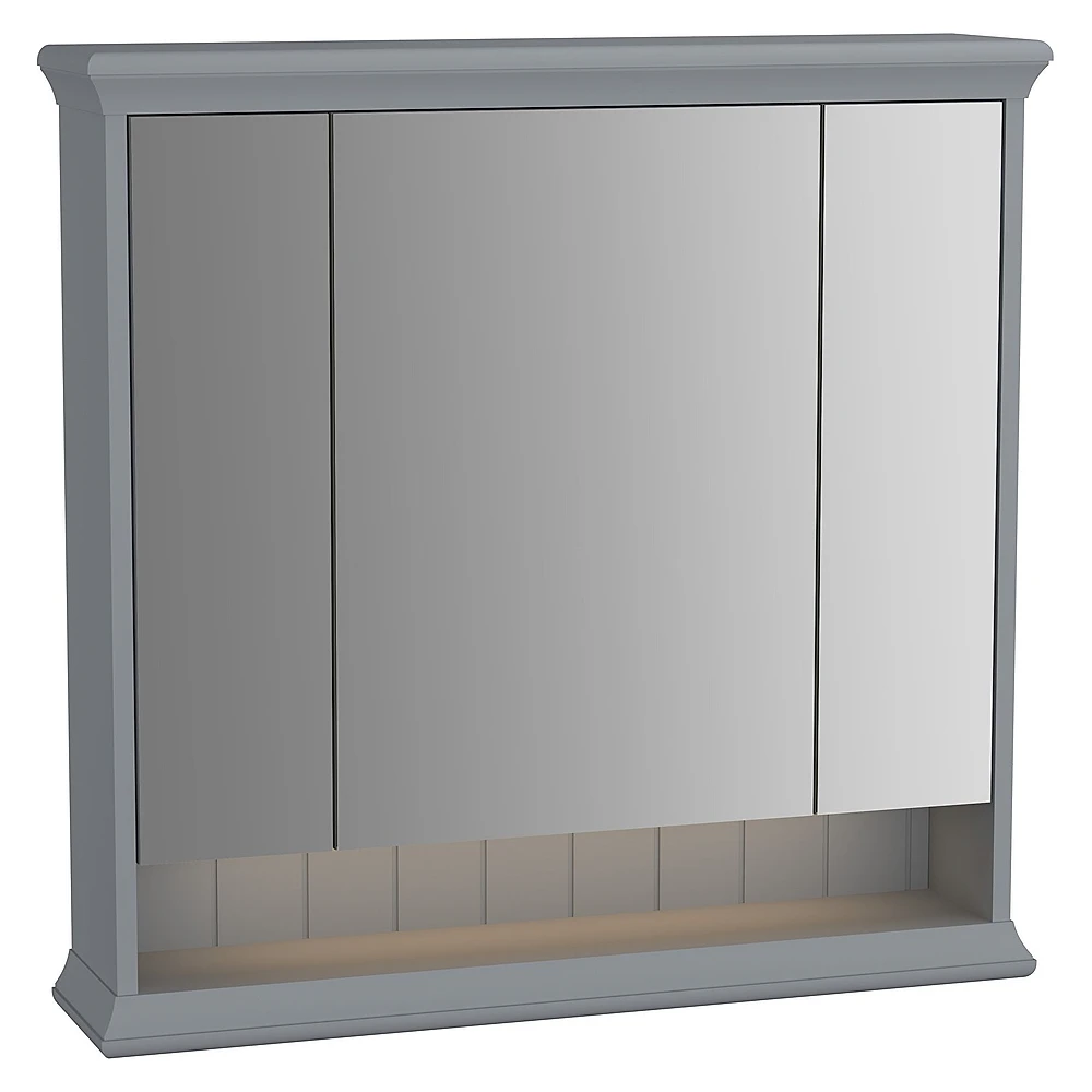 Vitra Valarte 80 Cm Mat Gri Üç Kapaklı Dolaplı Ayna