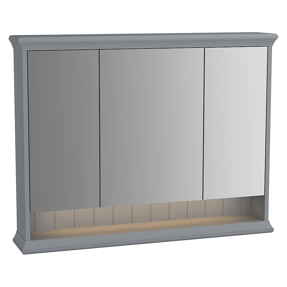 Vitra Valarte 100 Cm Mat Gri Üç Kapaklı Dolaplı Ayna