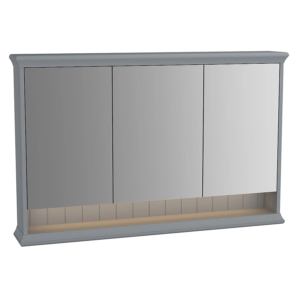 Vitra Valarte 120 Cm Mat Gri Üç Kapaklı Dolaplı Ayna