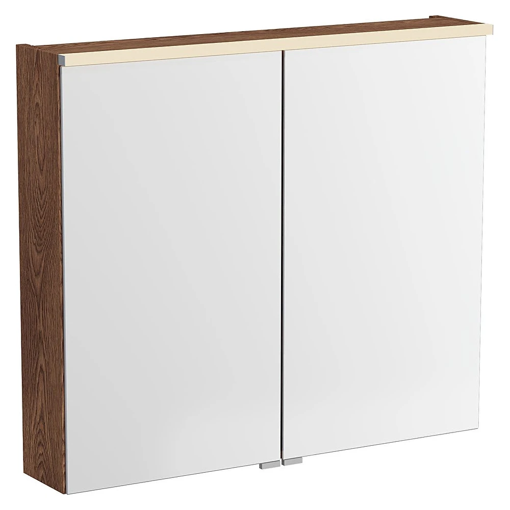 Vitra Metropole Edge 80 Cm Ceviz Aydınlatmalı Dolaplı Ayna