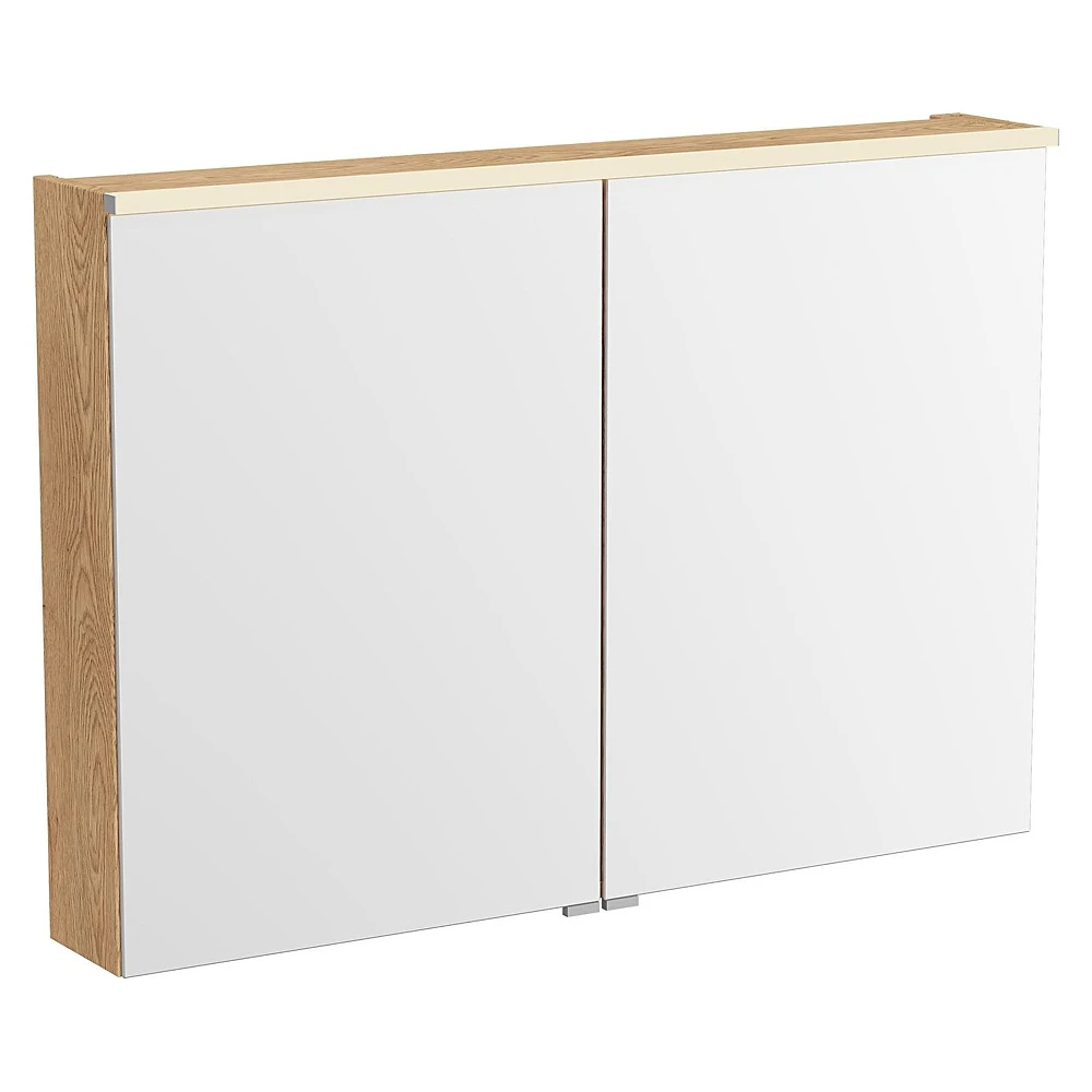Vitra Metropole Edge 100 Cm Açık Meşe Aydınlatmalı Dolaplı Ayna