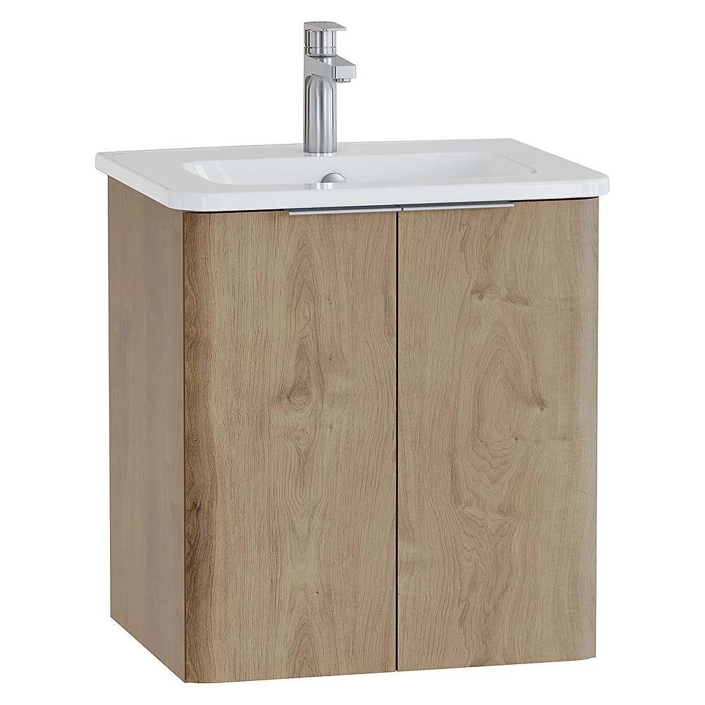 Vitra Mia Plus Round 60 Cm Altın Meşe İki Kapaklı Lavabo Dolabı