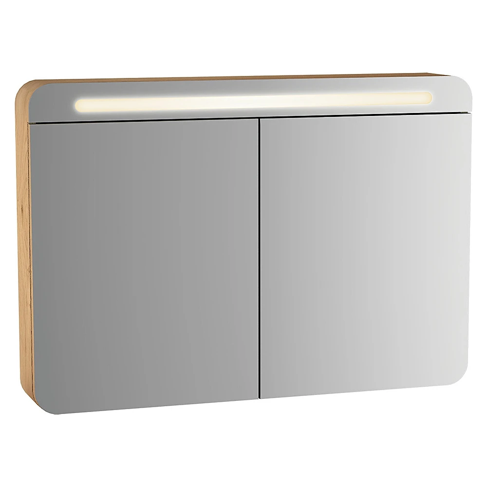 Vitra Sento 100 Cm Açık Meşe İki Kapaklı Aydınlatmalı Dolaplı Ayna