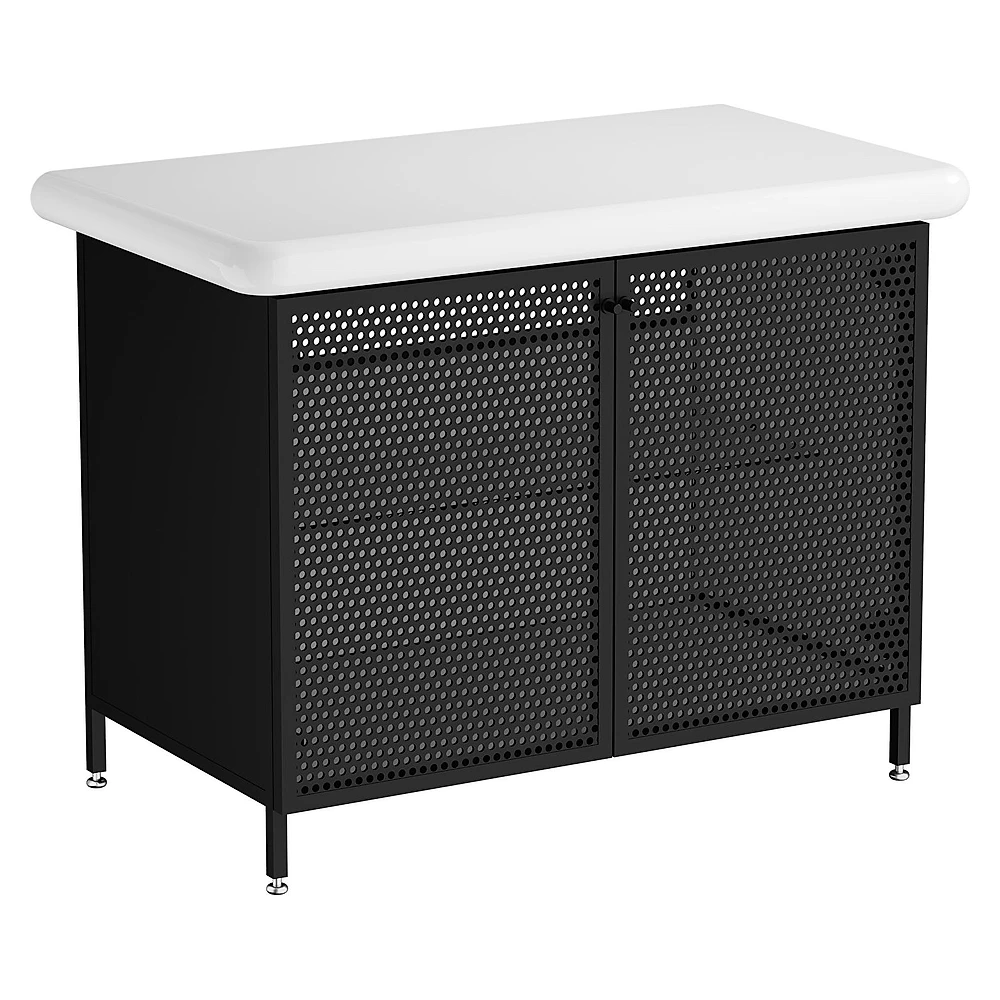 Vitra Liquid 100 Cm Siyah Metal Kapaklı Ayaklı Lavabosuz Dolap