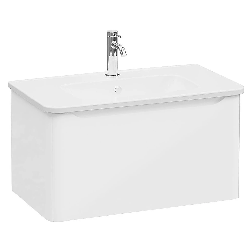 Vitra Integra Round 80 Cm Parlak Beyaz Bir Çekmeceli Lavabo Dolabı