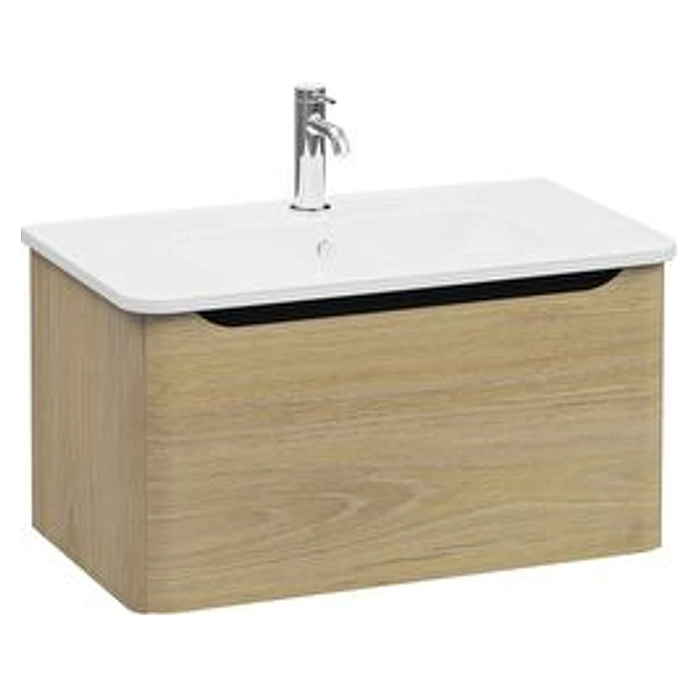 Vitra Integra Round 80 Cm Altın Meşe Bir Çekmeceli Lavabo Dolabı
