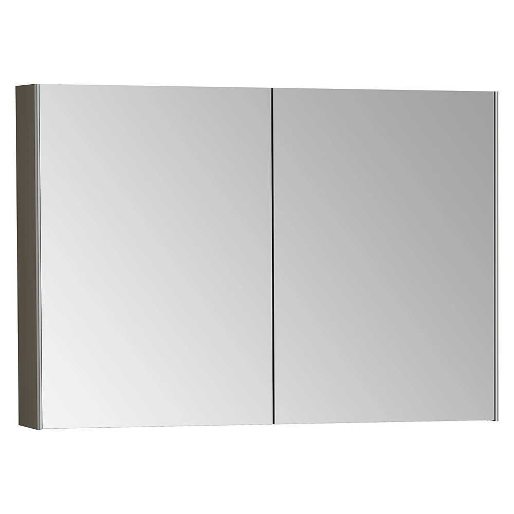 Vitra Base 100 Cm Fırçalanmış Krom Üç Kapaklı Dolaplı Ayna