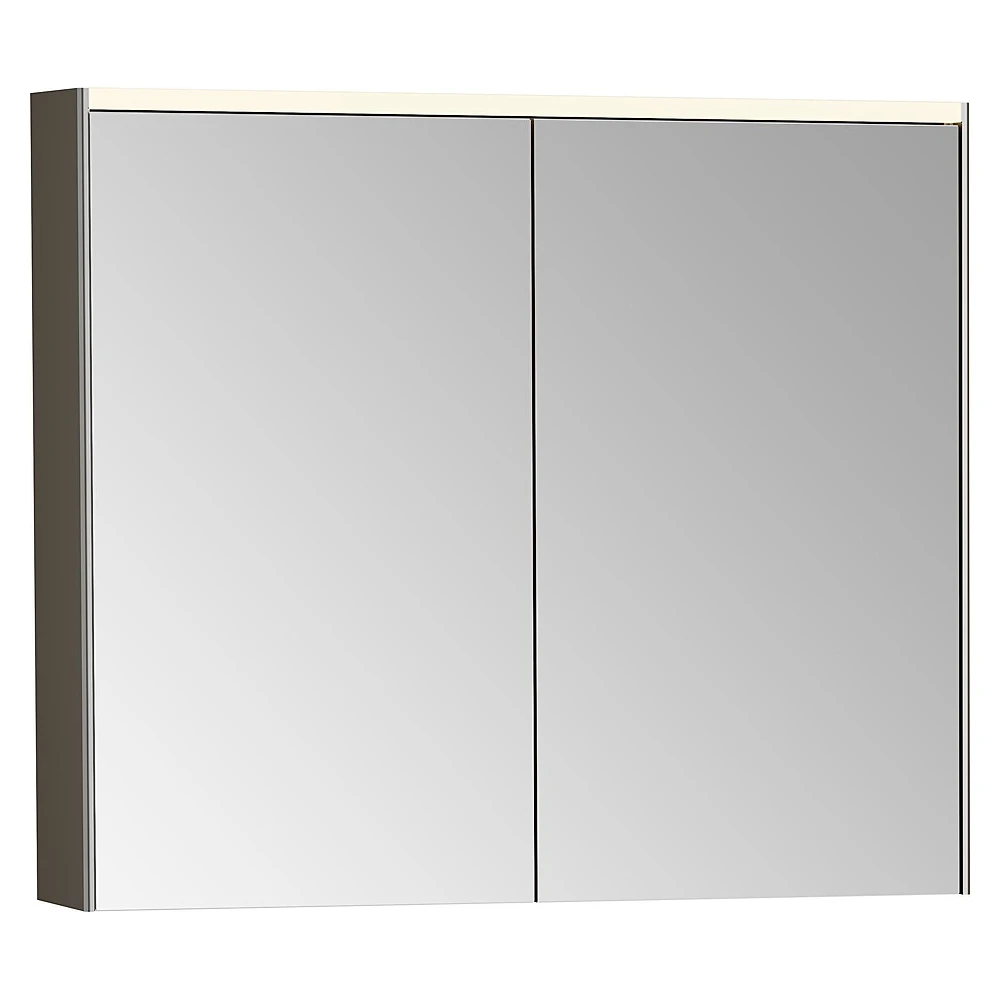 Vitra Core 80 Cm Fırçalanmış Krom Aydınlatmalı Dolaplı Ayna