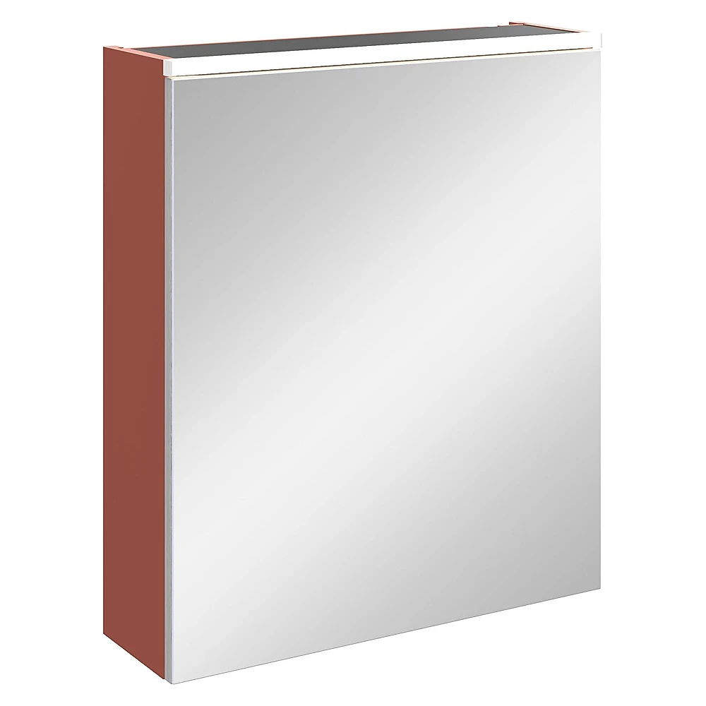 Vitra Core 60 Cm Mat Kırmızı Aydınlatmalı Sol Dolaplı Ayna