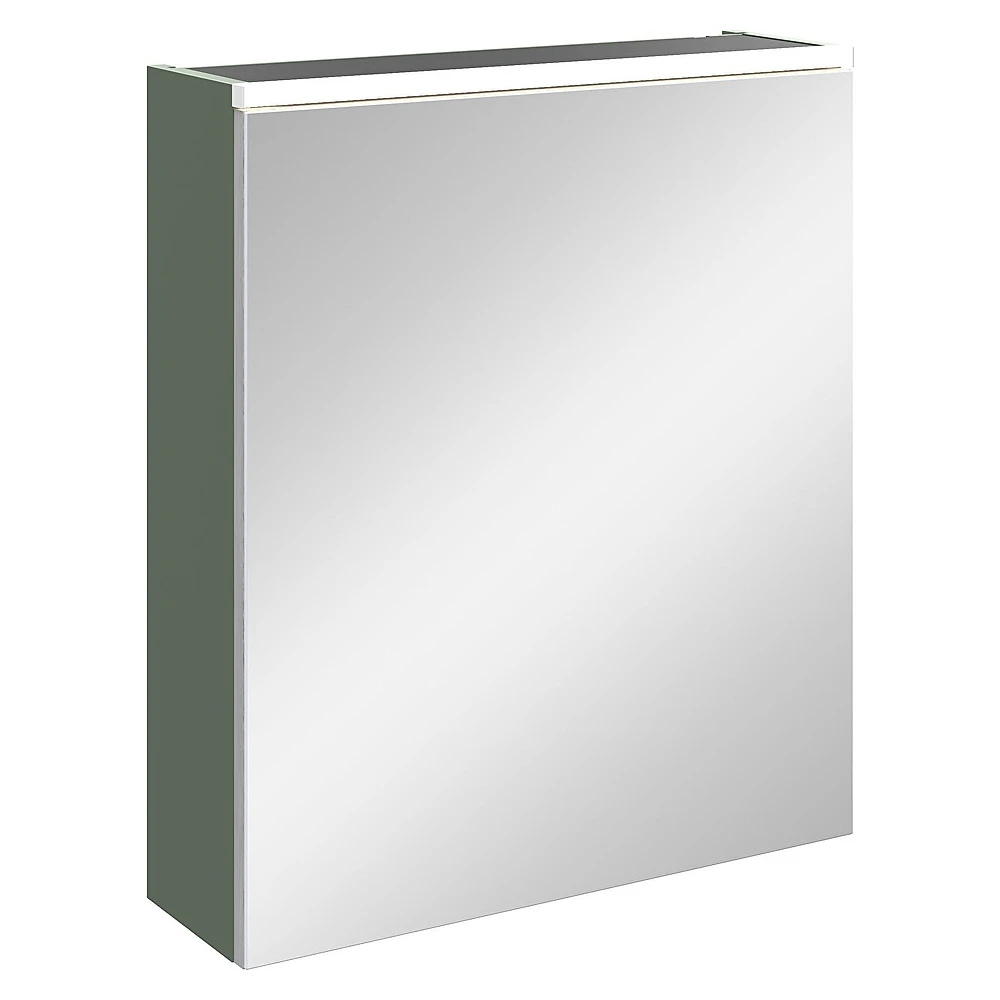 Vitra Core 60 Cm Mat Yeşil Aydınlatmalı Sol Dolaplı Ayna