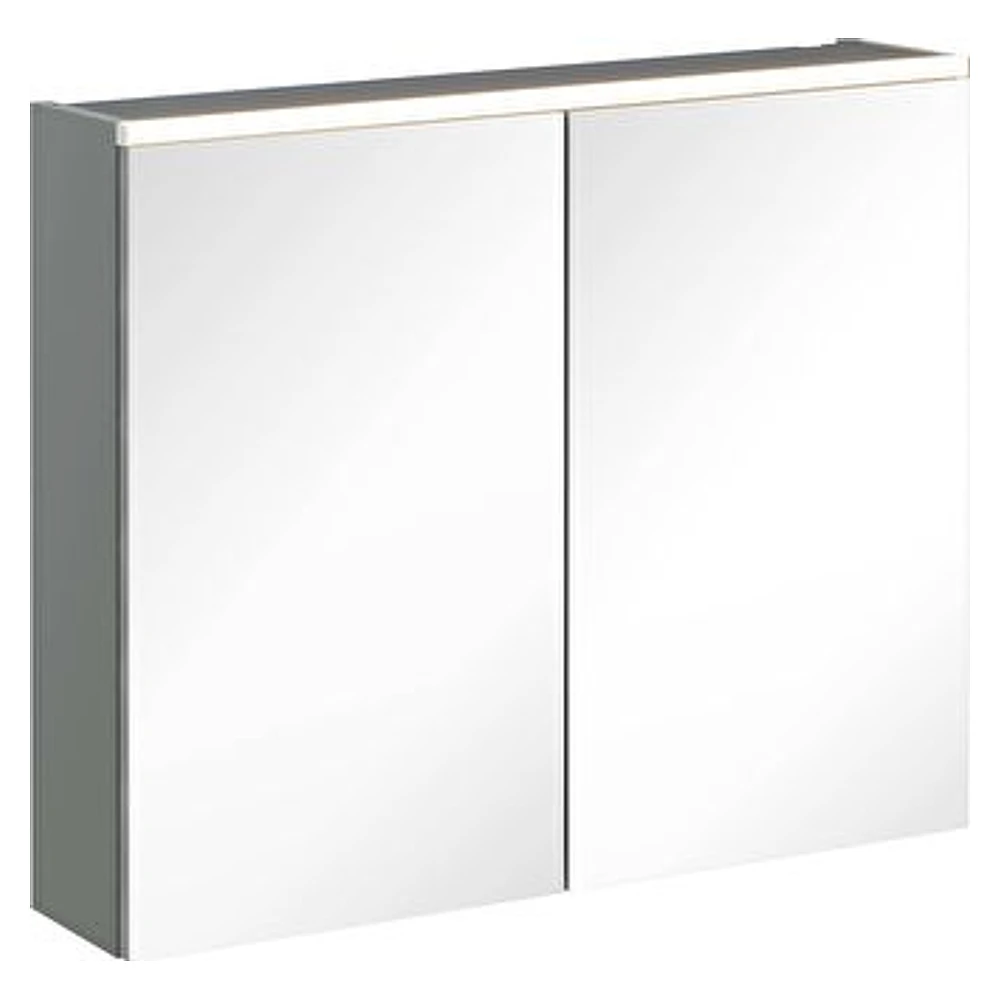 Vitra Core 80 Cm Mat Gri İki Kapaklı Aydınlatmalı Dolaplı Ayna