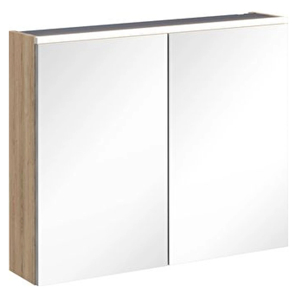 Vitra Core 80 Cm Doğal Meşe İki Kapaklı Aydınlatmalı Dolaplı Ayna