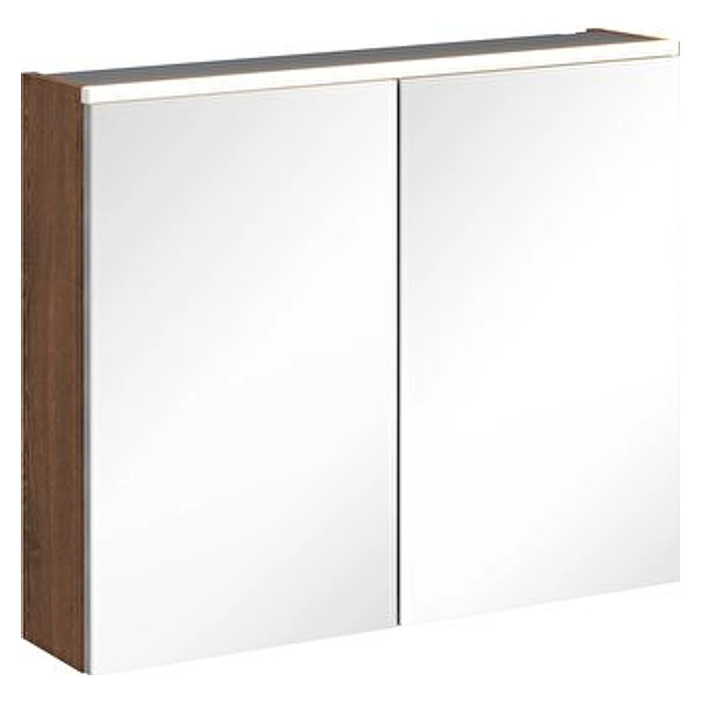 Vitra Core 80 Cm Ceviz İki Kapaklı Aydınlatmalı Dolaplı Ayna