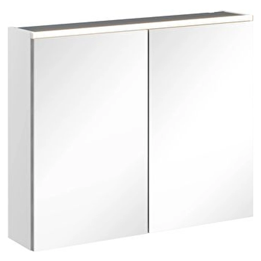 Vitra Core 80 Cm Mat Açık Gri İki Kapaklı Aydınlatmalı Dolaplı Ayna