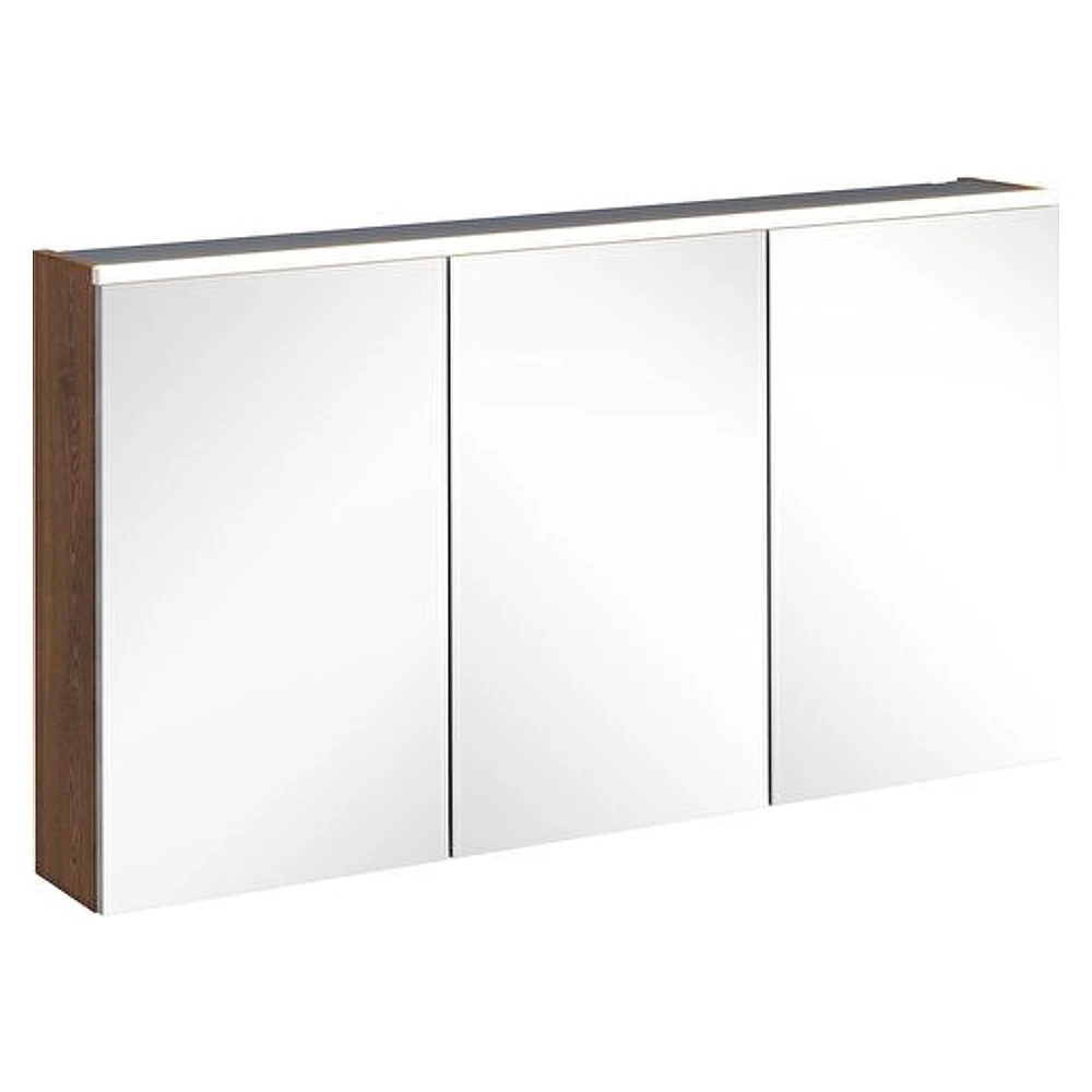 Vitra Core 120 Cm Ceviz Üç Kapaklı Aydınlatmalı Dolaplı Ayna