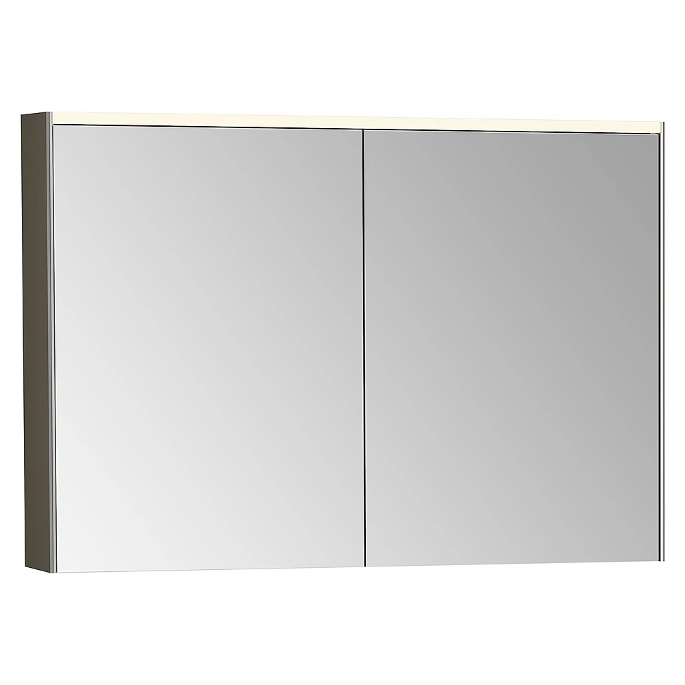 Vitra Prime 100 Cm Fırçalanmış Krom Sensörlü Aydınlatmalı Dolaplı Ayna