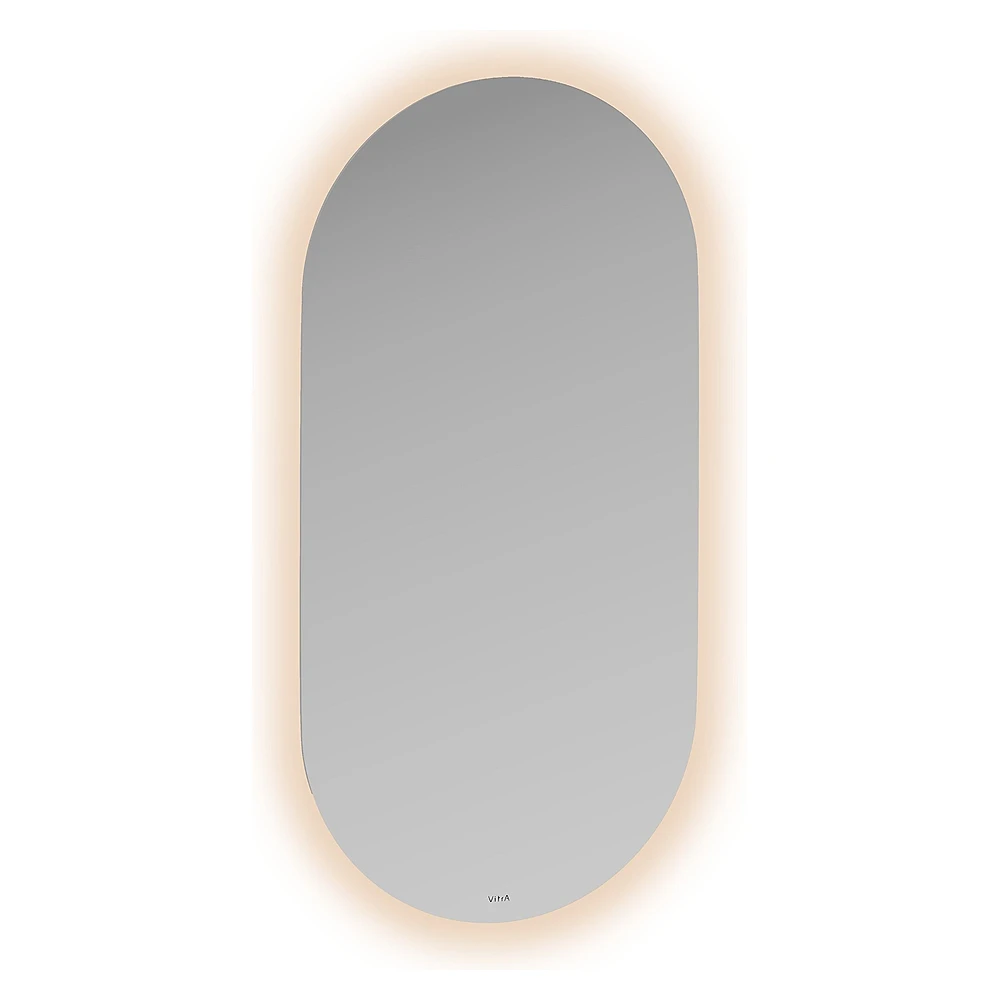 Vitra Prime 45 Cm Fırçalanmış Krom Sensörlü Led Aydınlatmalı Oval Ayna