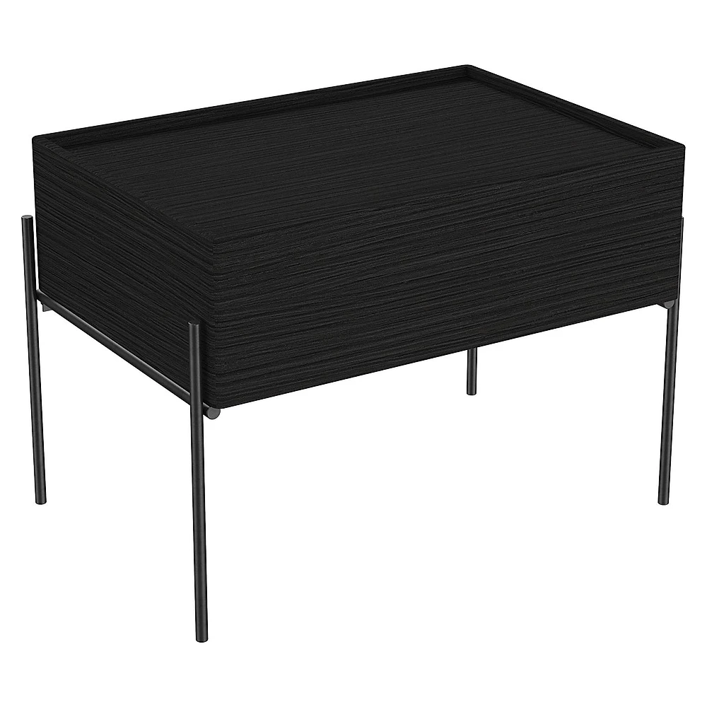 Vitra Equal 60 Cm Hareli Siyah Meşe Tek Çekmeceli Ayaklı Alt Ünite