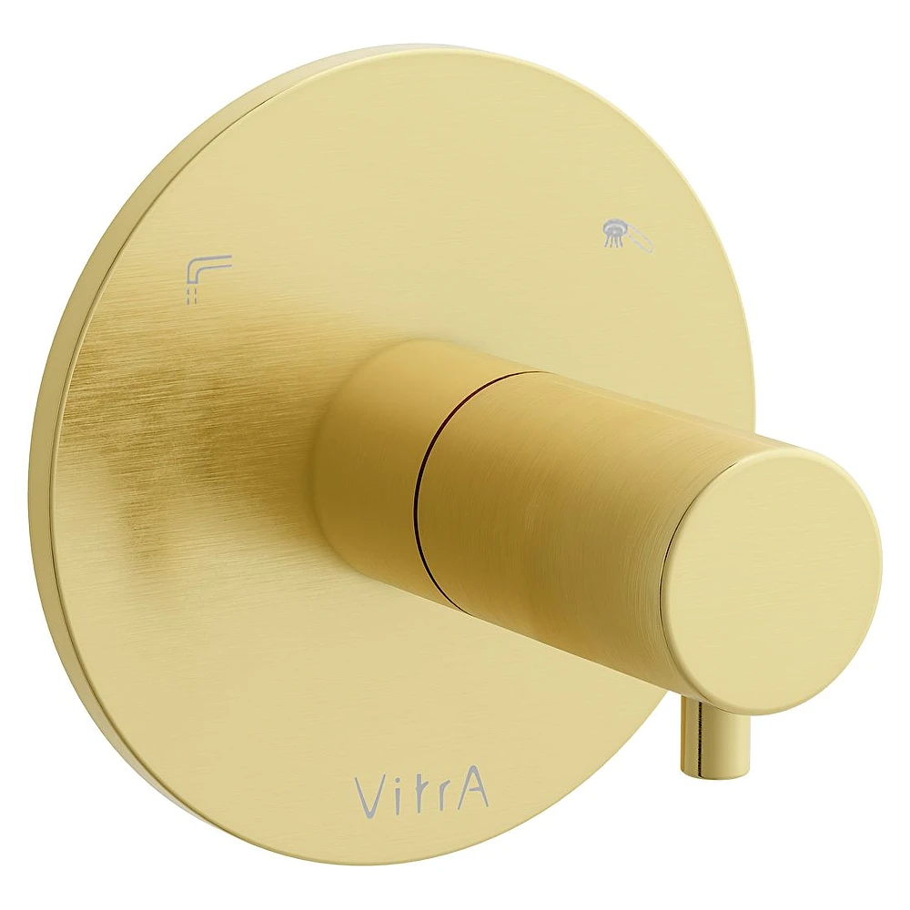 Vitra Origin Fırçalı Altın Ankastre 3 Yollu Yönlendirici Sıva Üstü Grubu