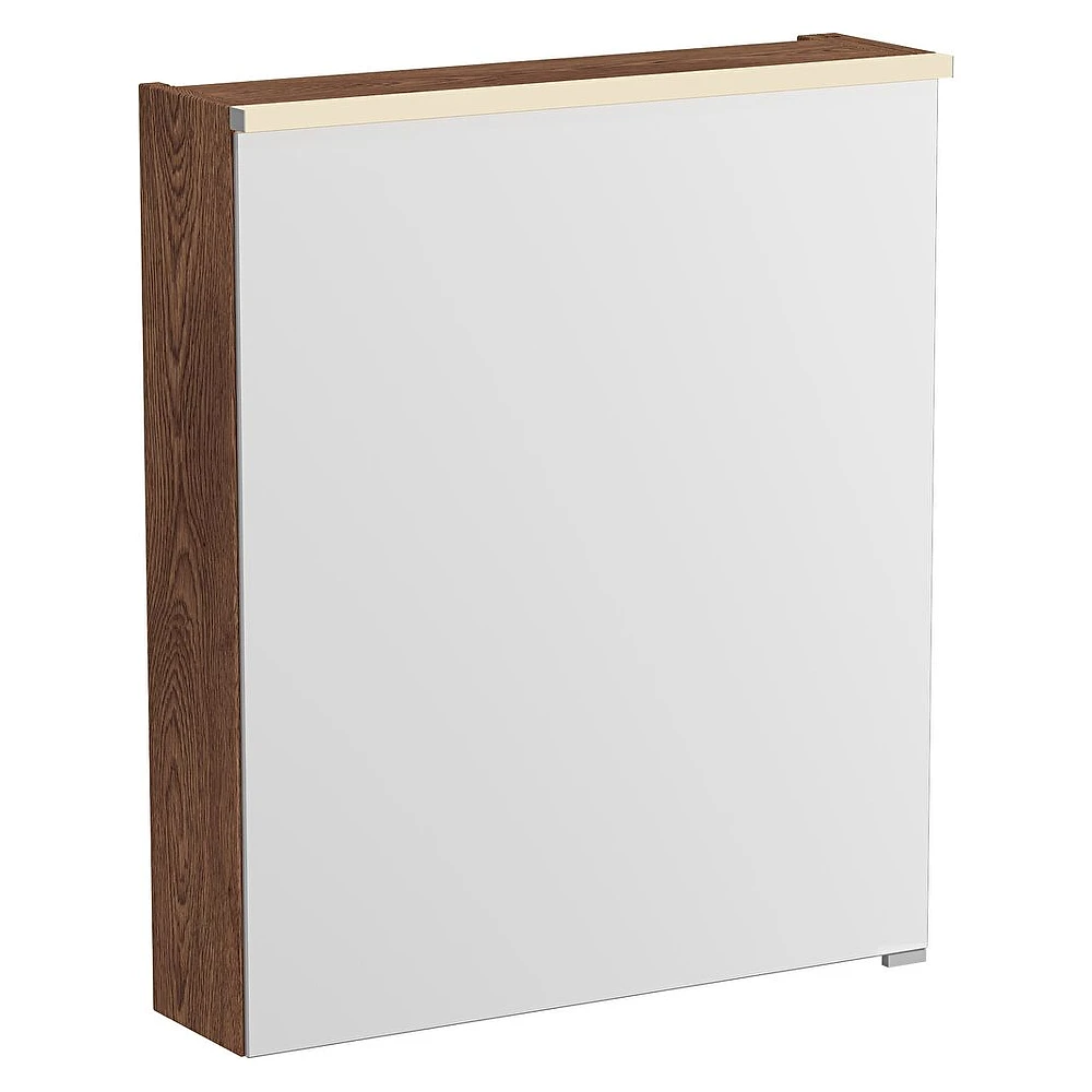 Vitra Metropole Edge 60 Cm Ceviz Tek Kapaklı Aydınlatmalı Sol Dolaplı Ayna