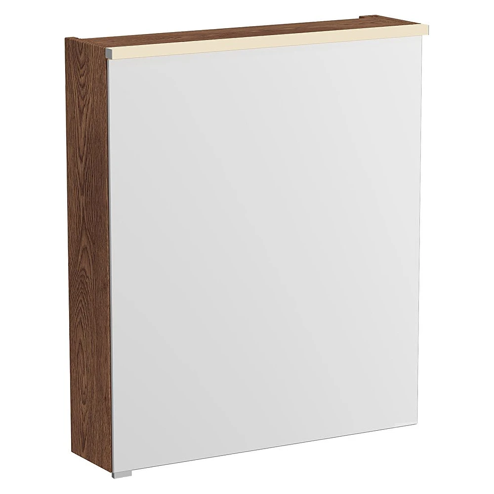 Vitra Metropole Edge 60 Cm Ceviz Tek Kapaklı Aydınlatmalı Sağ Dolaplı Ayna