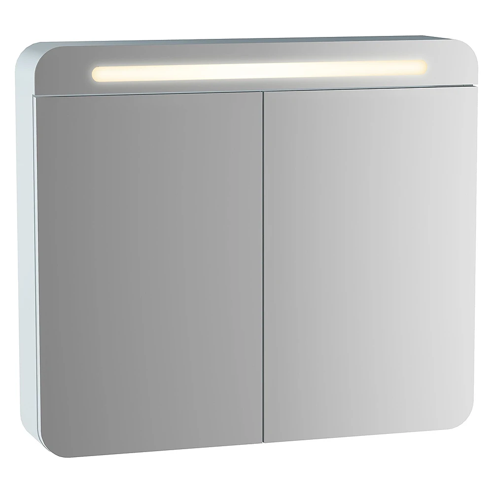 Vitra Sento 80 Cm Mat Beyaz İki Kapaklı Aydınlatmalı Dolaplı Ayna