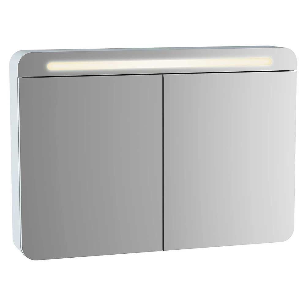 Vitra Sento 100 Cm Mat Beyaz İki Kapaklı Aydınlatmalı Dolaplı Ayna