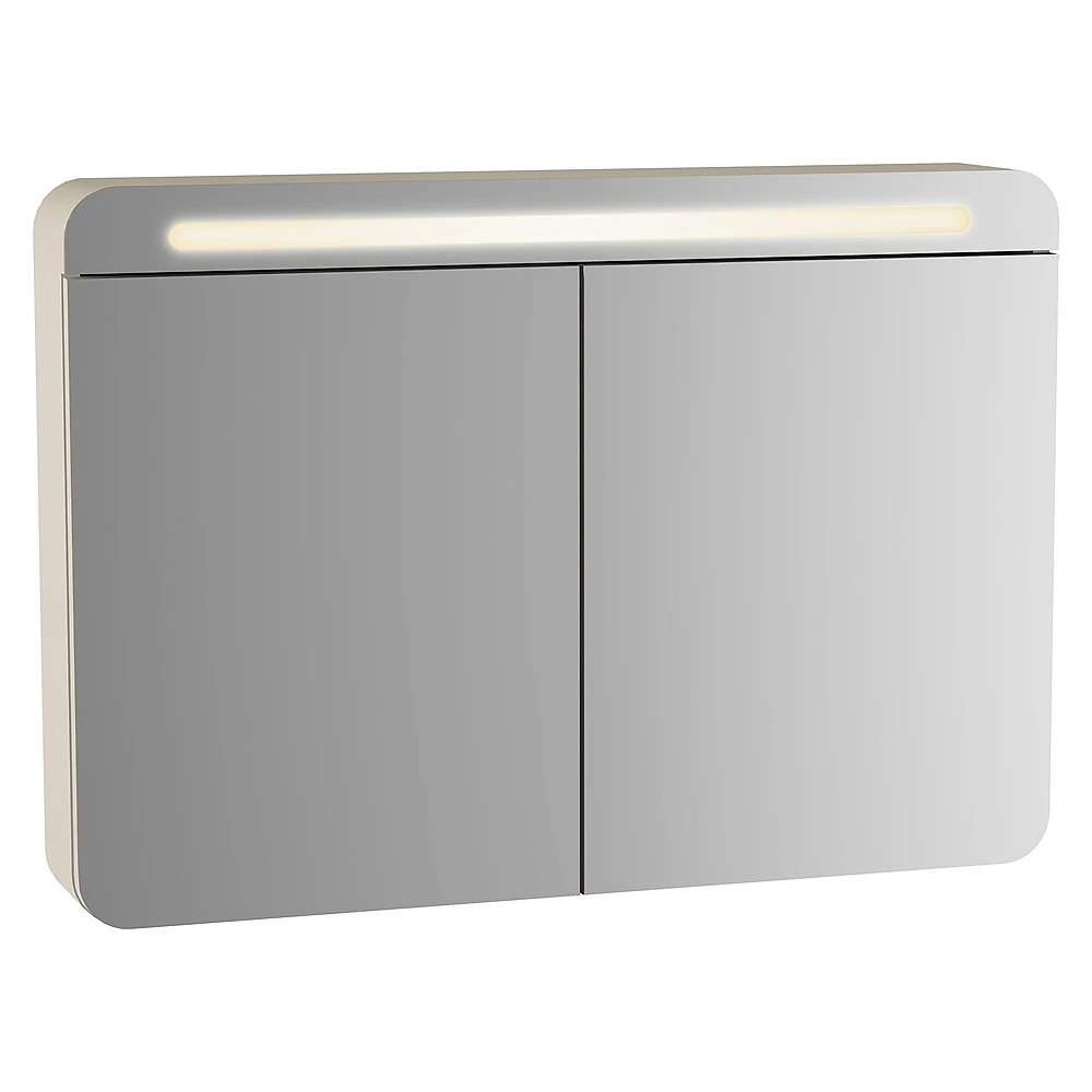 Vitra Sento 100 Cm Mat Antrasit İki Kapaklı Aydınlatmalı Dolaplı Ayna