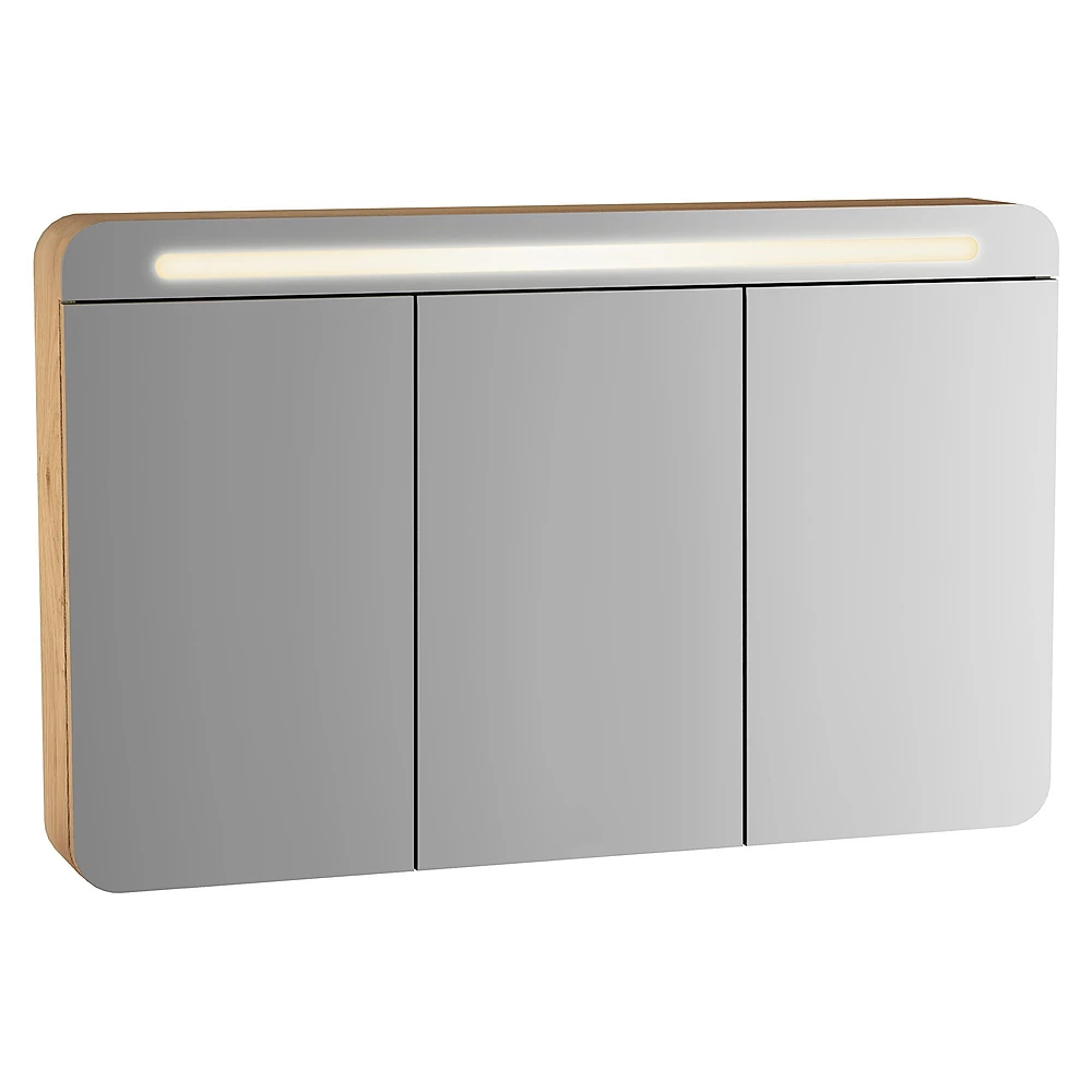 Vitra Sento 120 Cm Açık Meşe Üç Kapaklı Aydınlatmalı Dolaplı Ayna