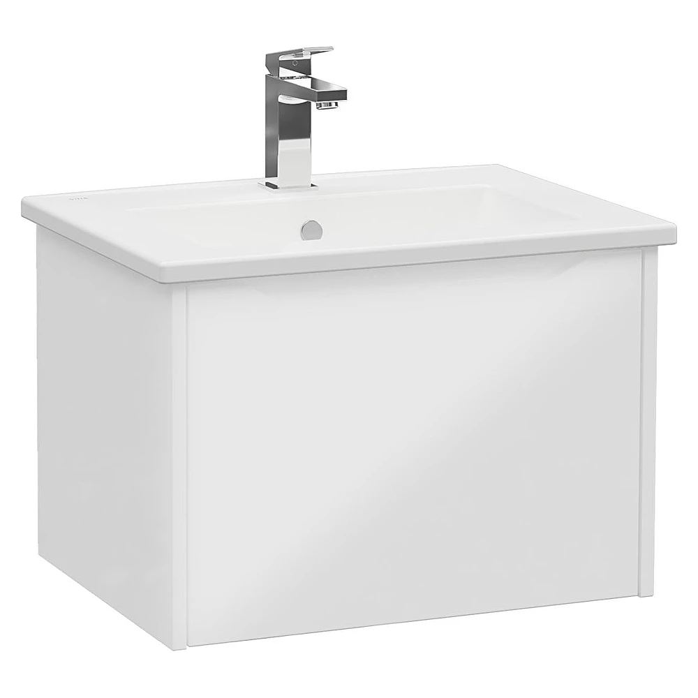 Vitra Integra Square 60 Cm Parlak Beyaz Tek Çekmeceli Lavabo Dolabı
