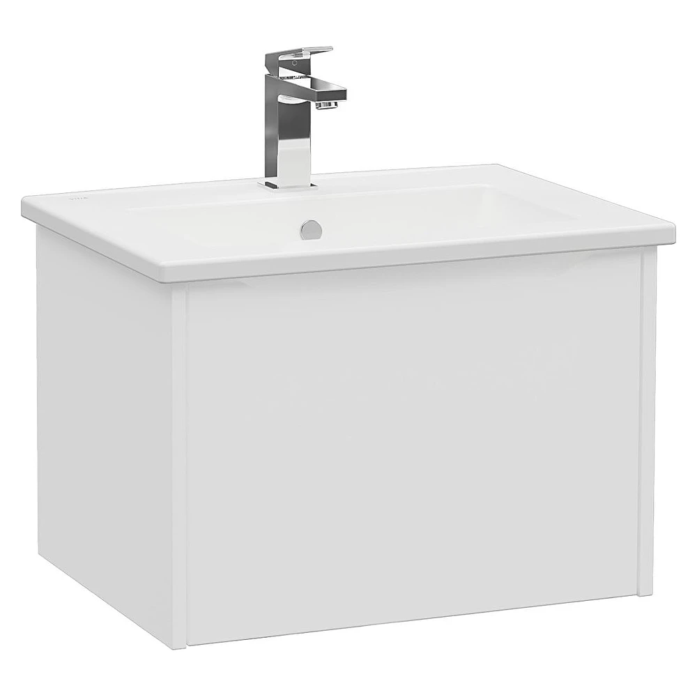 Vitra Integra Square 60 Cm Mat Beyaz Tek Çekmeceli Lavabo Dolabı
