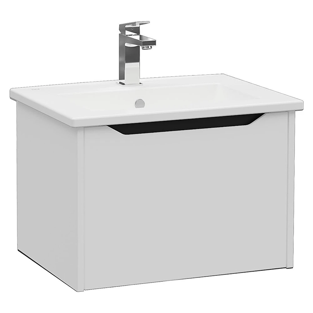 Vitra Integra Square 60 Cm Mat Açık Gri Tek Çekmeceli Lavabo Dolabı