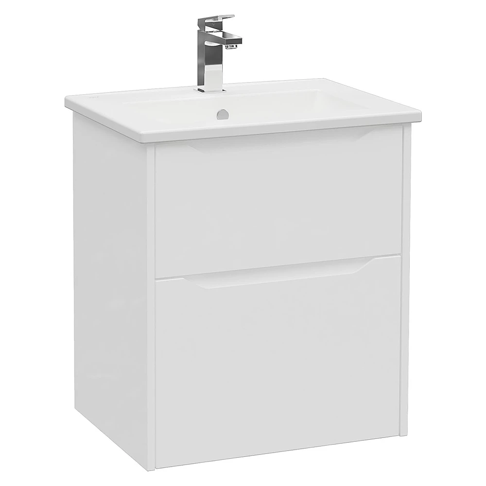 Vitra Integra Square 60 Cm Mat Beyaz İki Çekmeceli Lavabo Dolabı