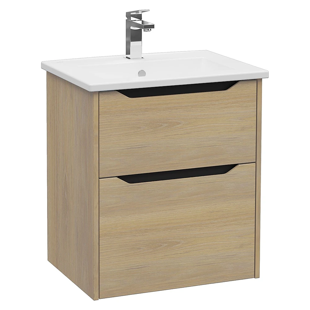 Vitra Integra Square 60 Cm Altın Meşe İki Çekmeceli Lavabo Dolabı