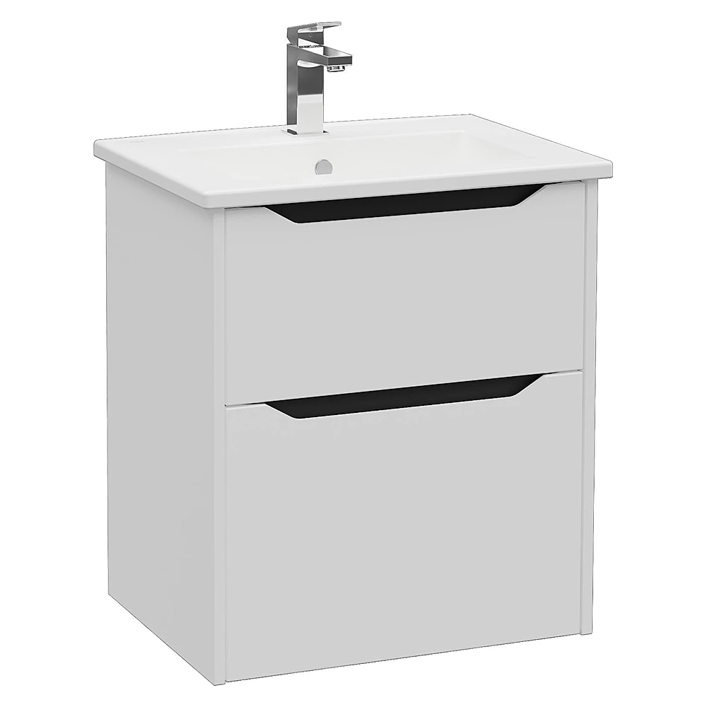 Vitra Integra Square 60 Cm Mat Açık Gri İki Çekmeceli Lavabo Dolabı