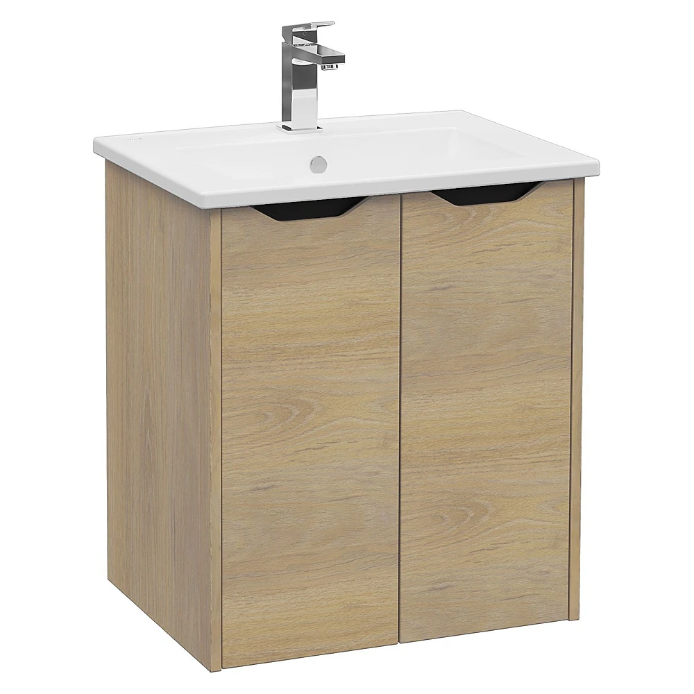 Vitra Integra Square 60 Cm Altın Meşe İki Kapaklı Lavabo Dolabı