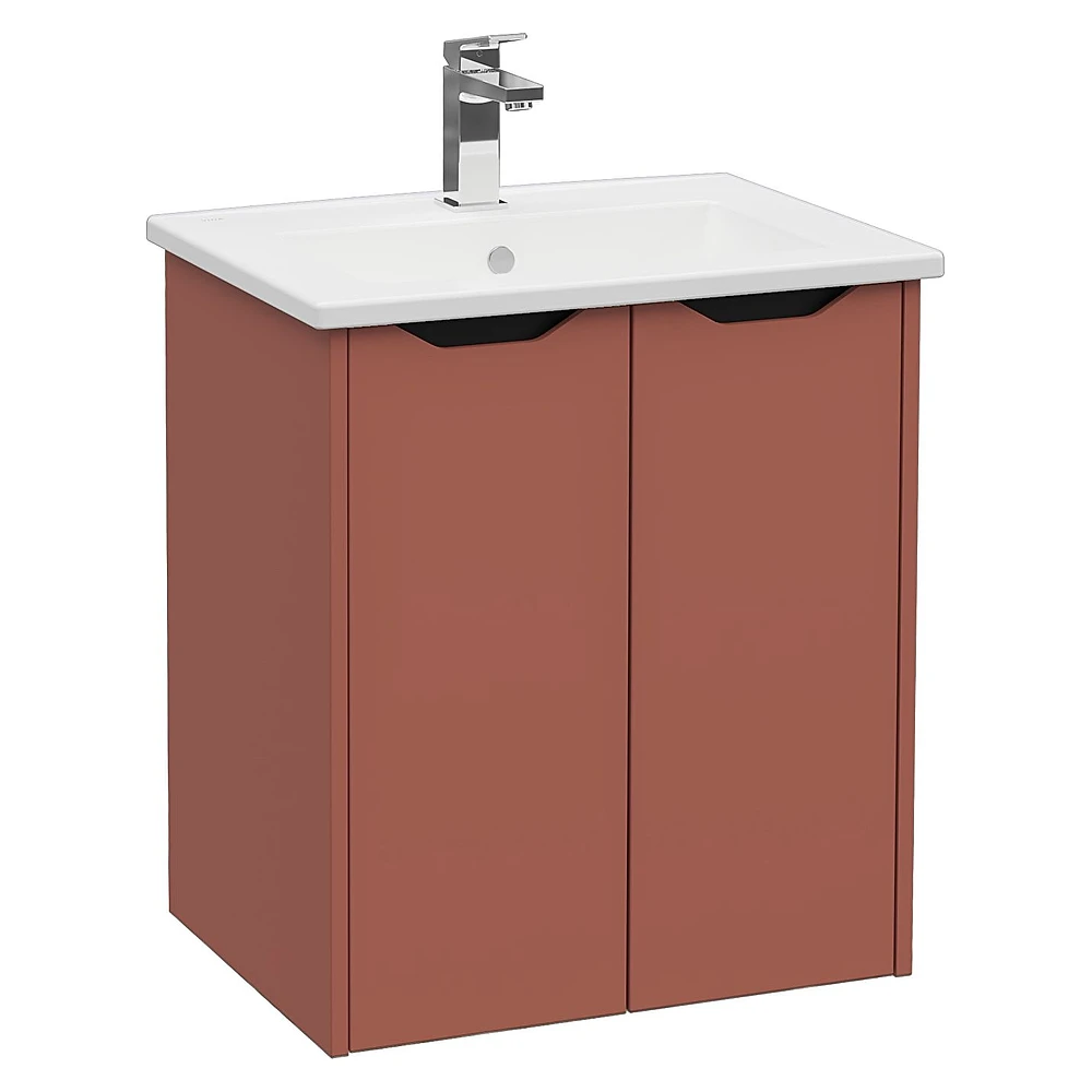 Vitra Integra Square 60 Cm Mat Kırmızı İki Kapaklı Lavabo Dolabı