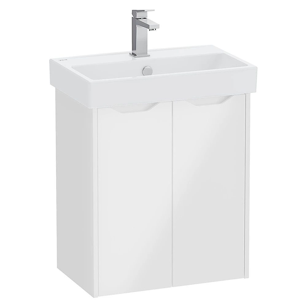 Vitra Integra Square 60 Cm Parlak Beyaz Dar İki Kapaklı Lavabosuz Dolap