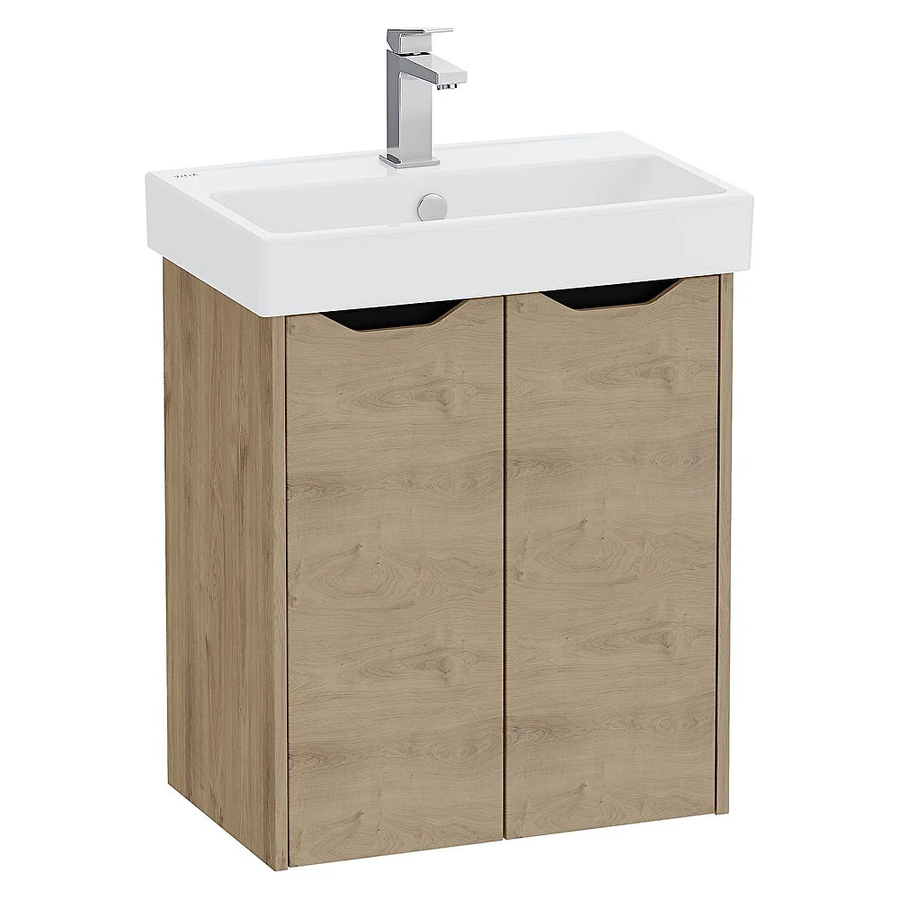 Vitra Integra Square 60 Cm Altın Meşe Dar İki Kapaklı Lavabosuz Dolap