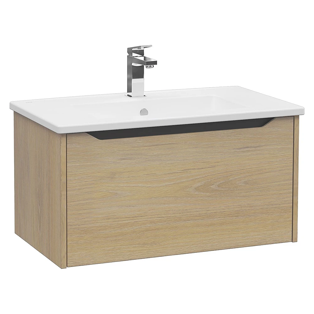 Vitra Integra Square 80 Cm Altın Meşe Tek Çekmeceli Lavabo Dolabı