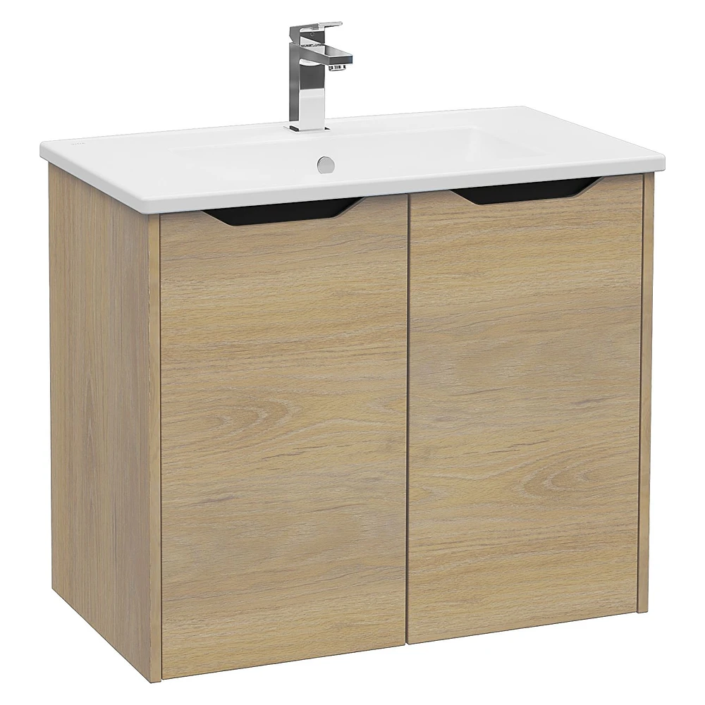 Vitra Integra Square 80 Cm Altın Meşe İki Kapaklı Lavabo Dolabı