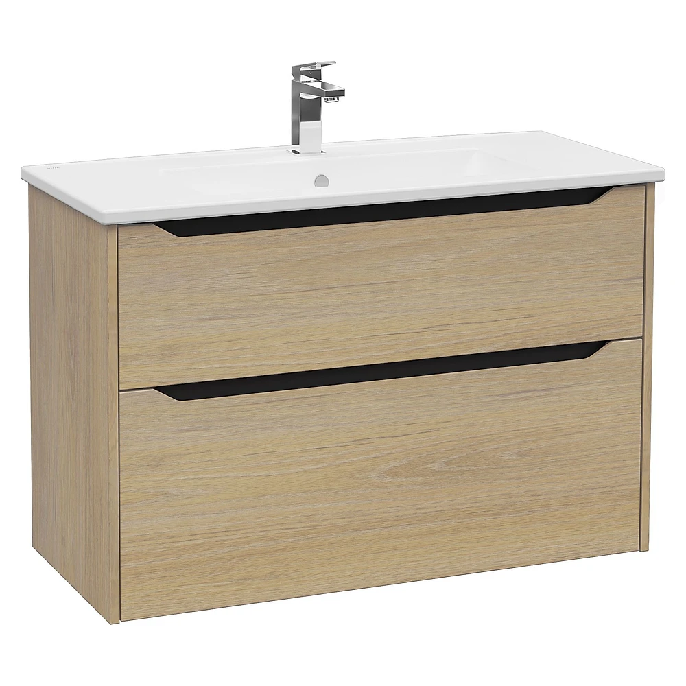 Vitra Integra Square 100 Cm Altın Meşe İki Çekmeceli Lavabo Dolabı
