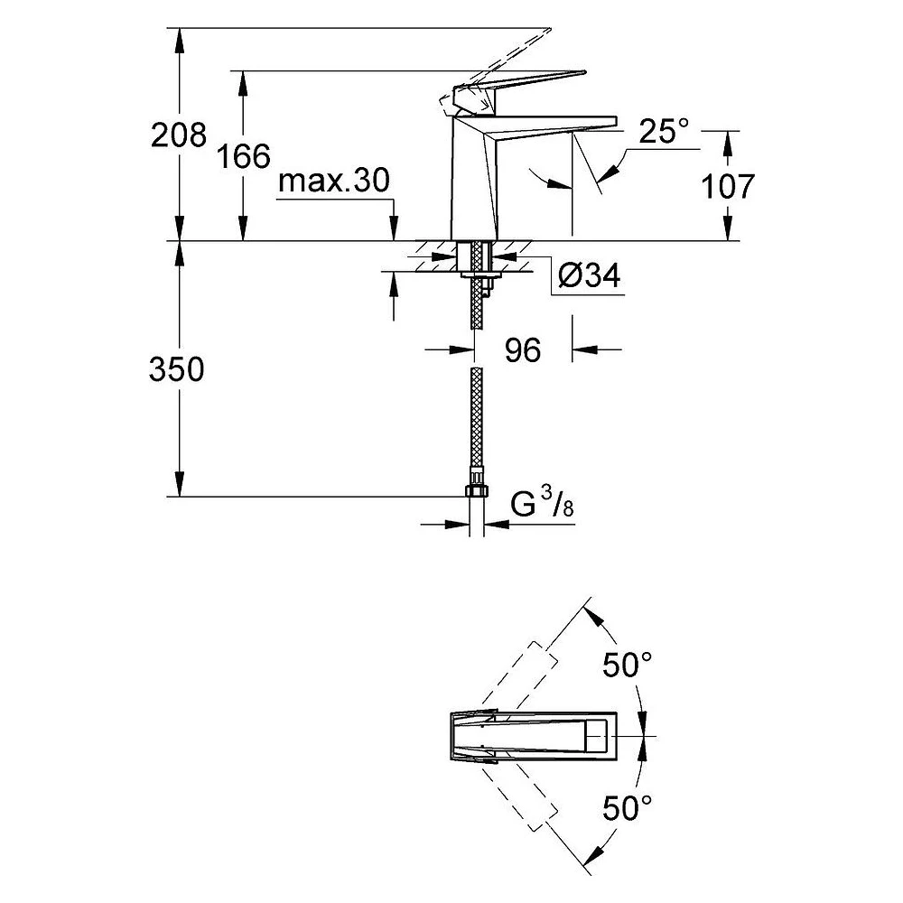 Grohe Allure Brilliant Krom M Lavabo Bataryası 2