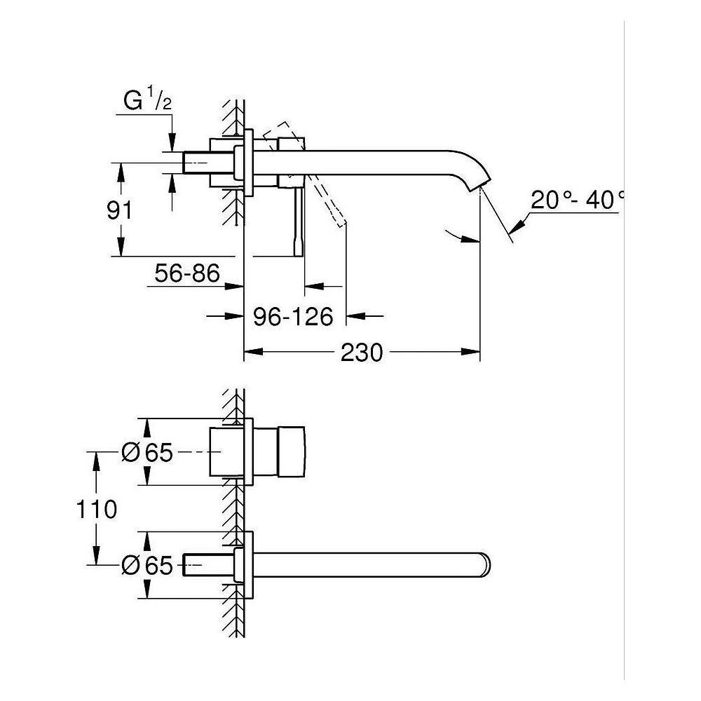 Grohe Essence New Paslanmaz Çelik Fırçalanmış L Lavabo Bataryası 2