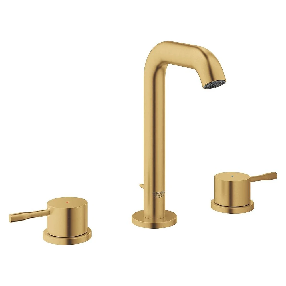 Grohe Essence Altın Fırçalanmış 3 Delikli M Lavabo Bataryası