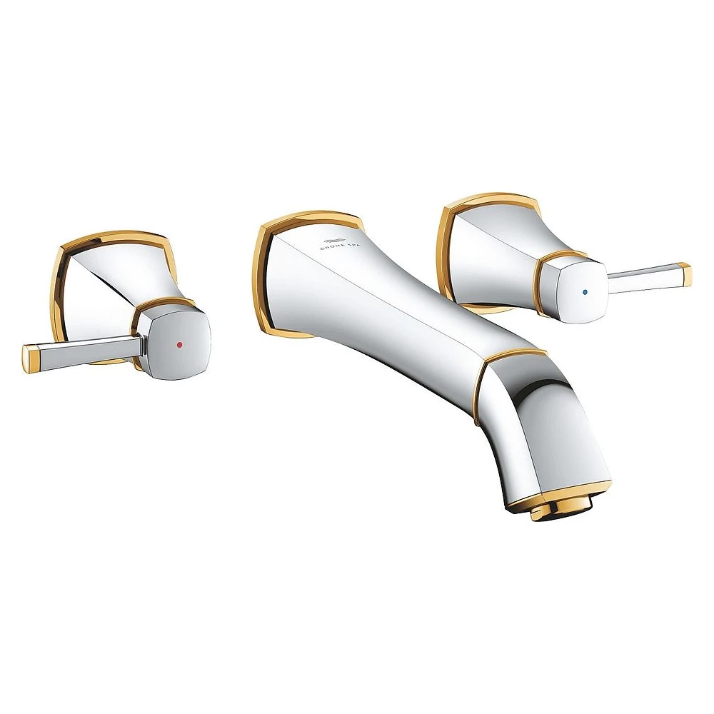 Grohe Grandera Krom Altın Ankastre L Lavabo Bataryası