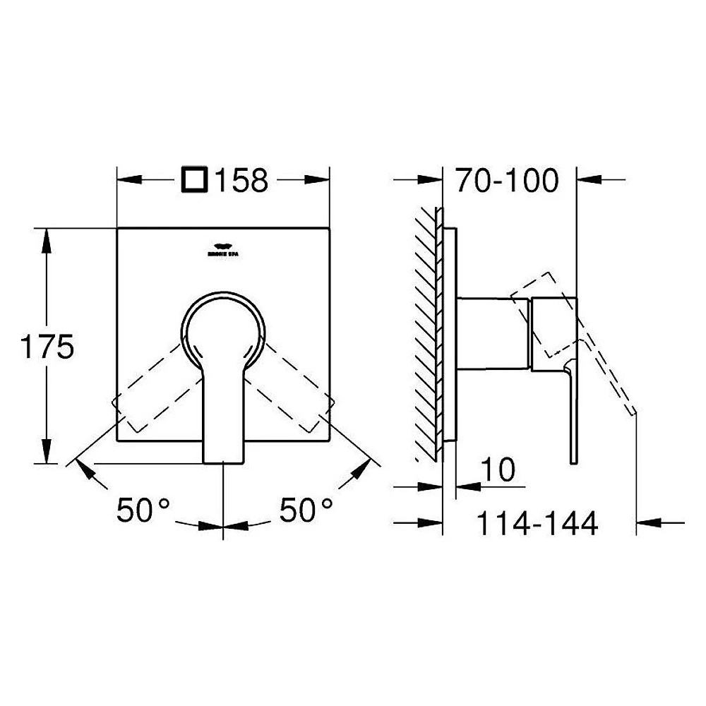 Grohe Allure New Altın Ankastre Banyo Bataryası 2